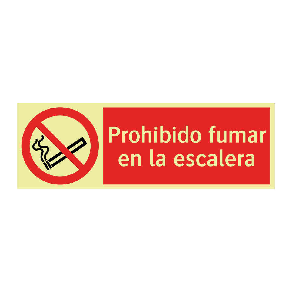 Prohibido fumar en la escalera