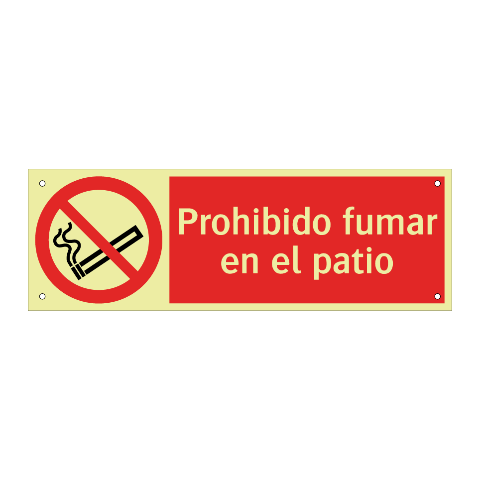 Prohibido fumar en el patio