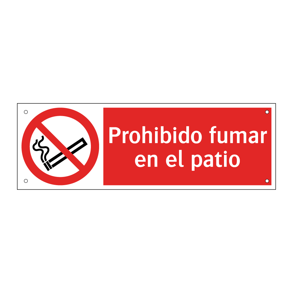 Prohibido fumar en el patio