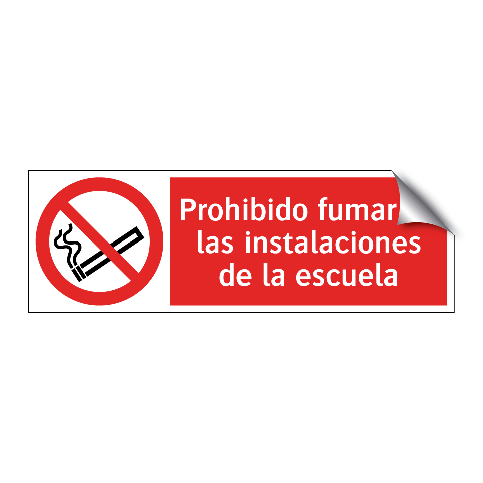 Prohibido fumar en las instalaciones de la escuela