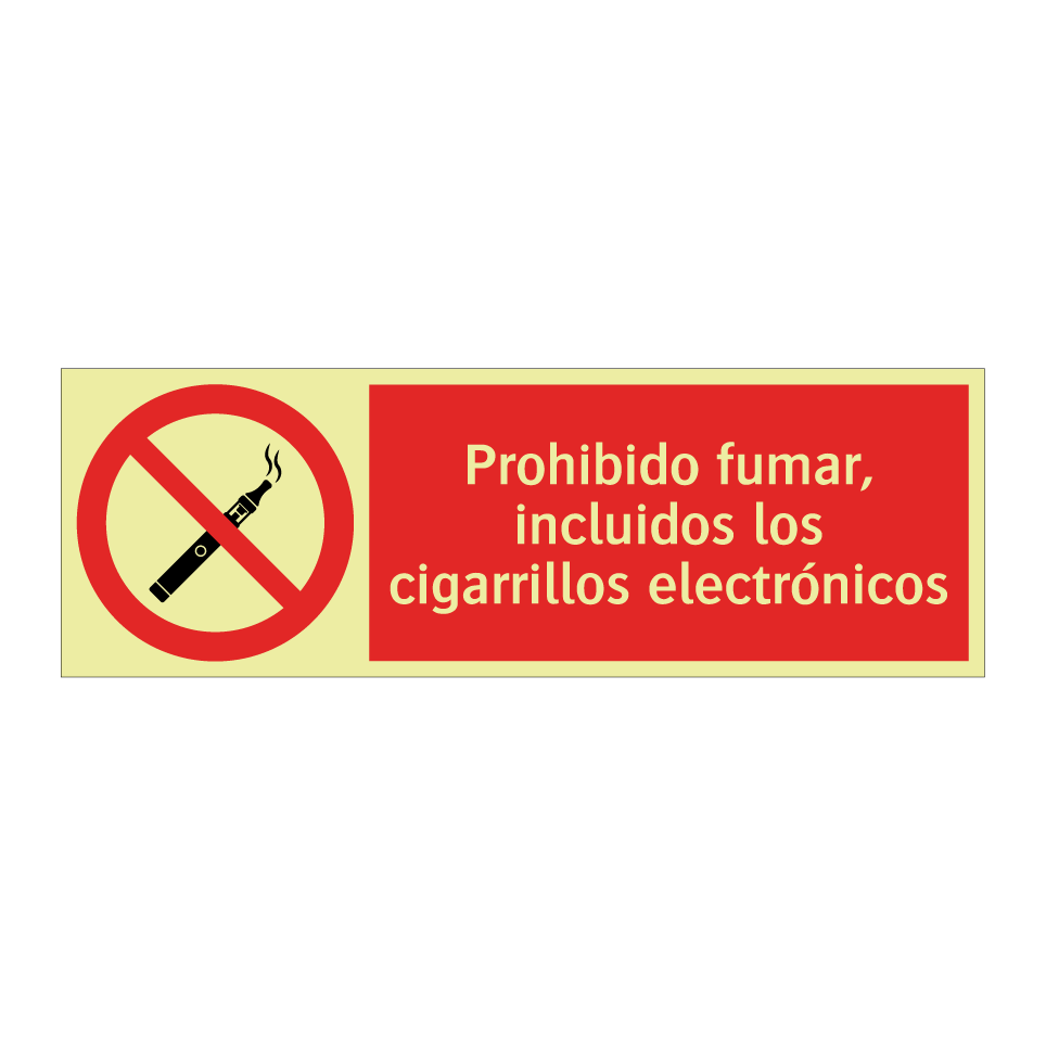 Prohibido fumar, incluidos los cigarrillos electrónicos