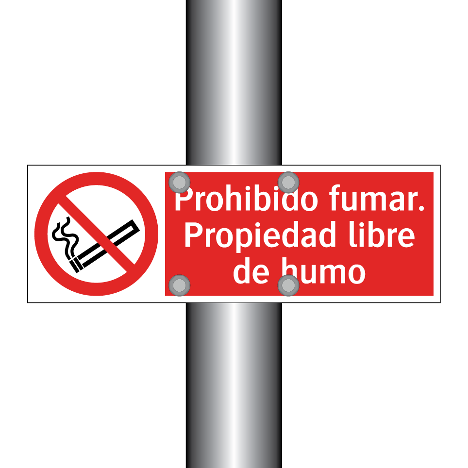 Prohibido fumar. Propiedad libre de humo