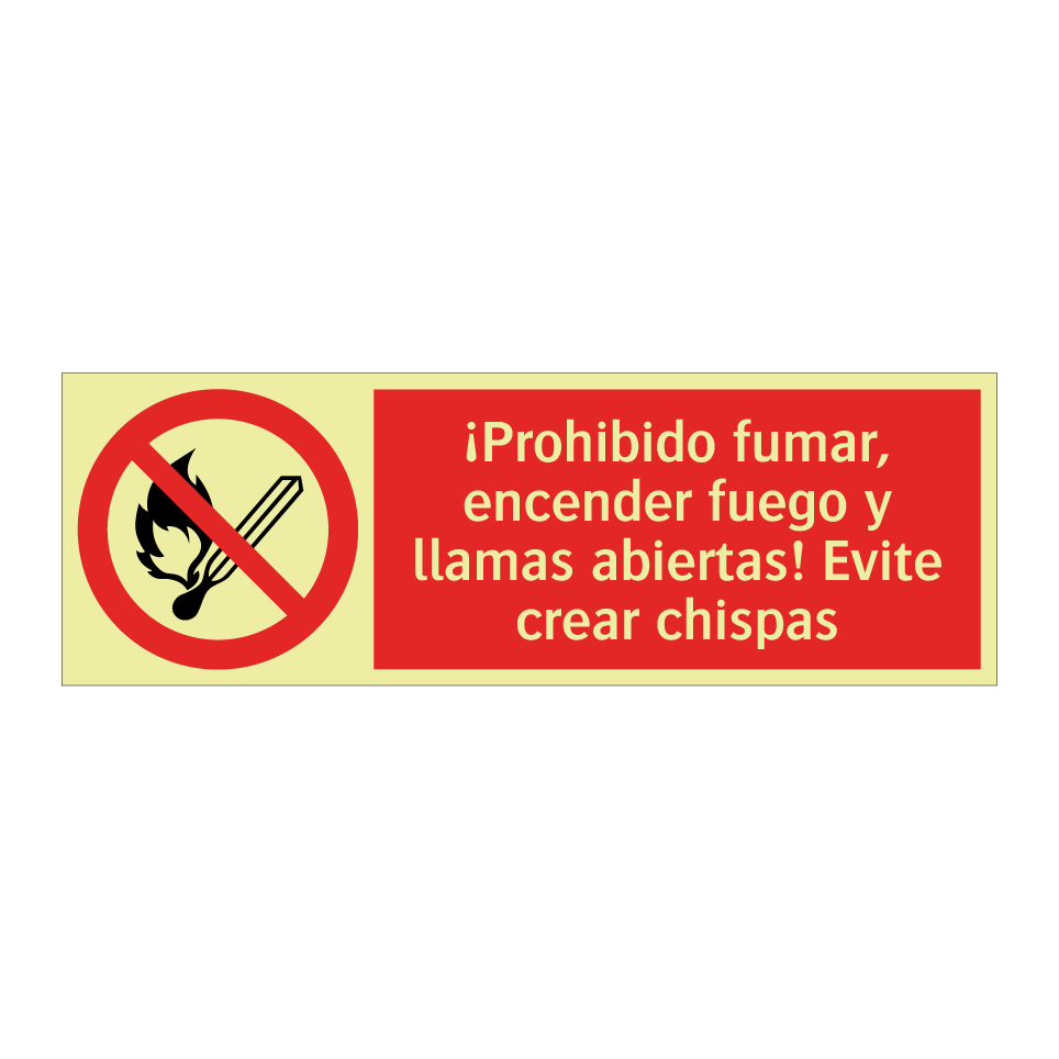 ¡Prohibido fumar, encender fuego y llamas abiertas! Evite crear chispas