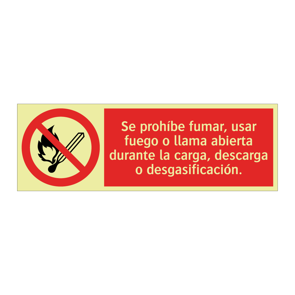 Se prohíbe fumar, usar fuego o llama abierta durante la carga, descarga o desgasificación.