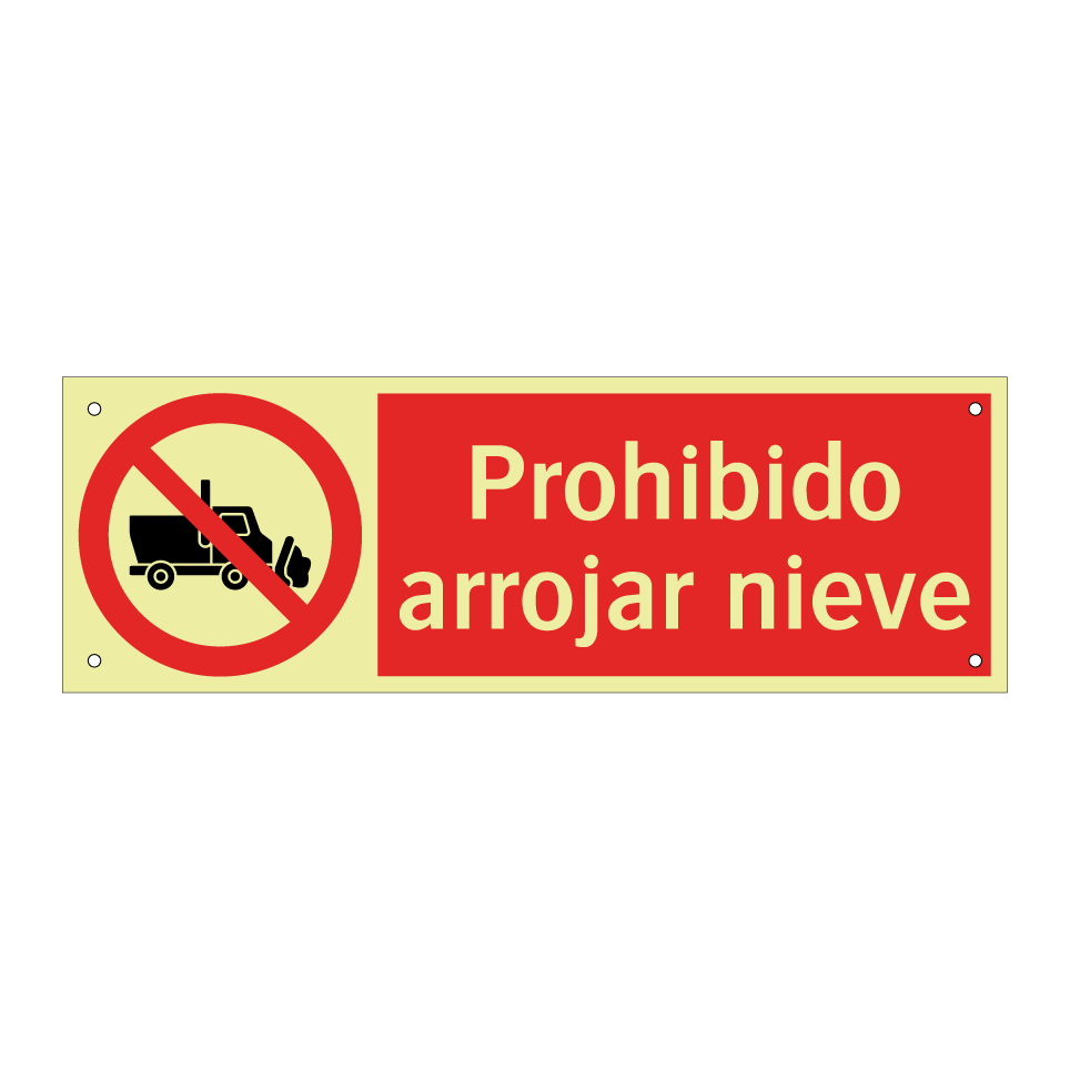Prohibido arrojar nieve