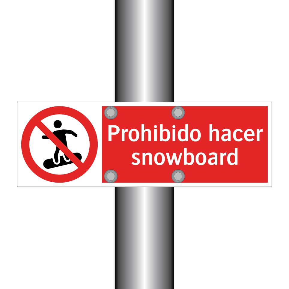 Prohibido hacer snowboard