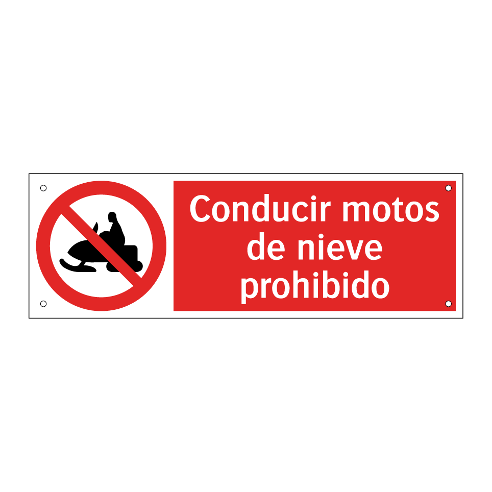 Conducir motos de nieve prohibido