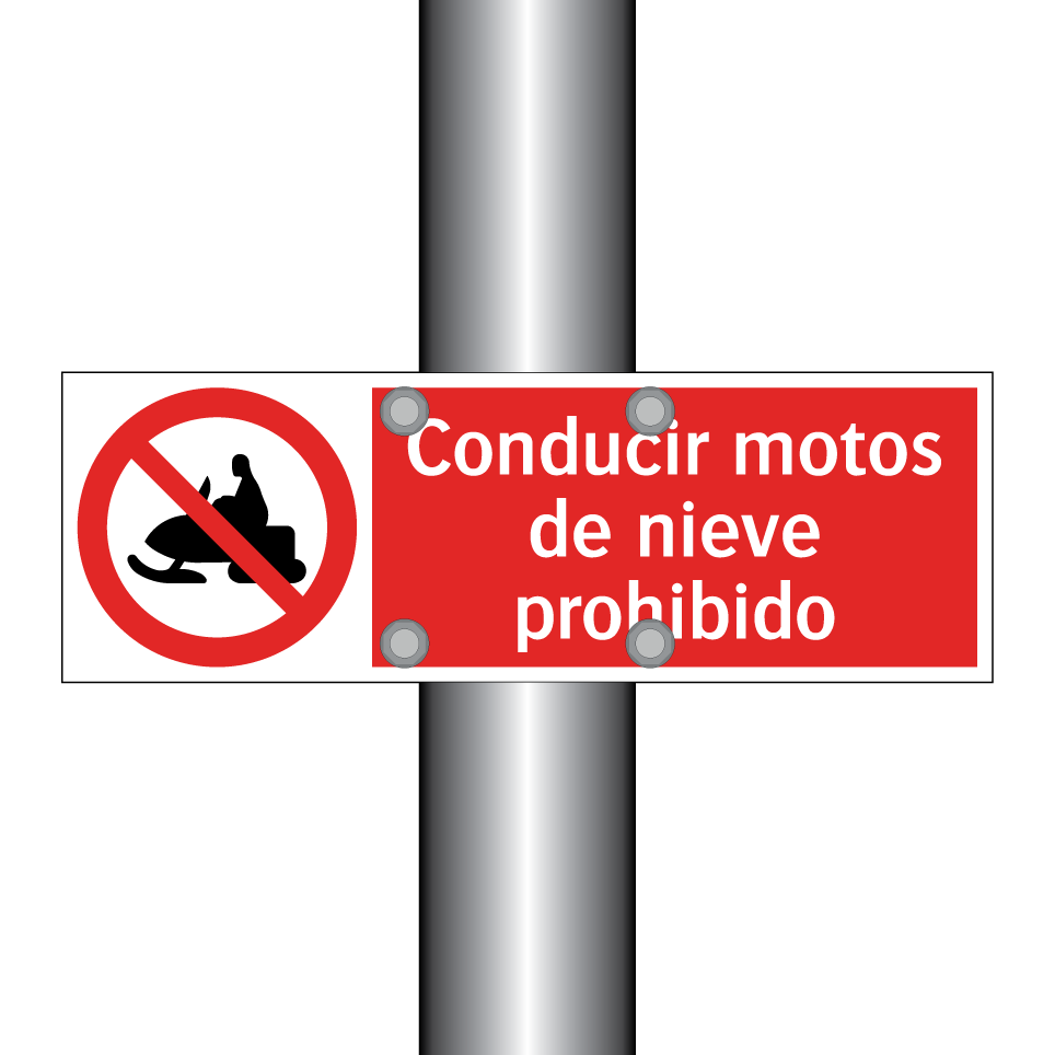 Conducir motos de nieve prohibido