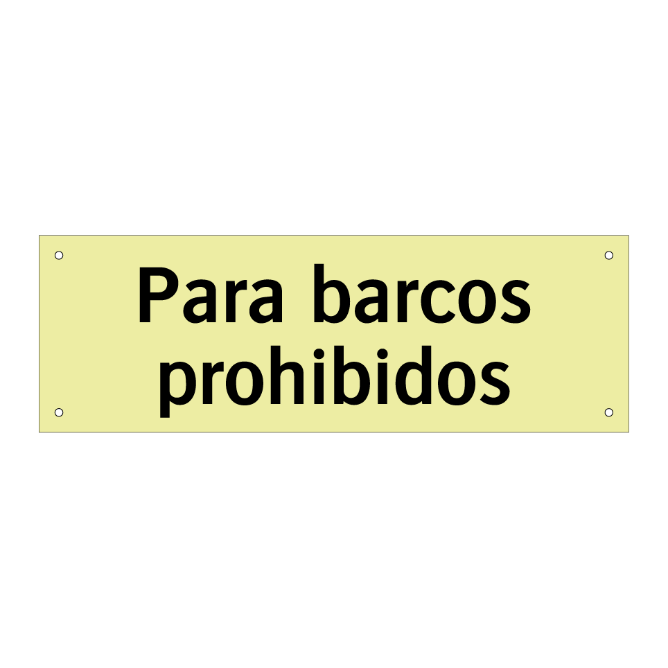 Para barcos prohibidos