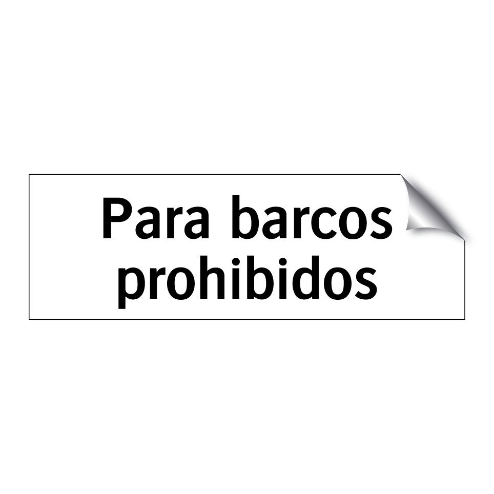 Para barcos prohibidos