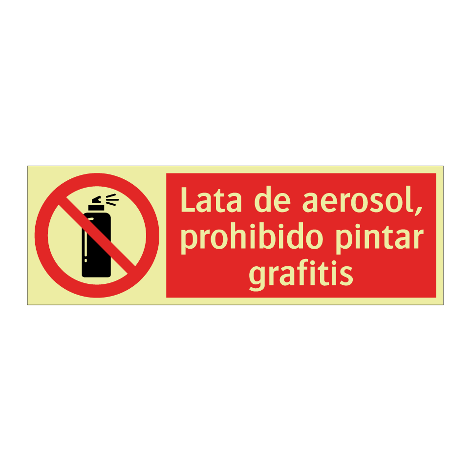 Lata de aerosol, prohibido pintar grafitis
