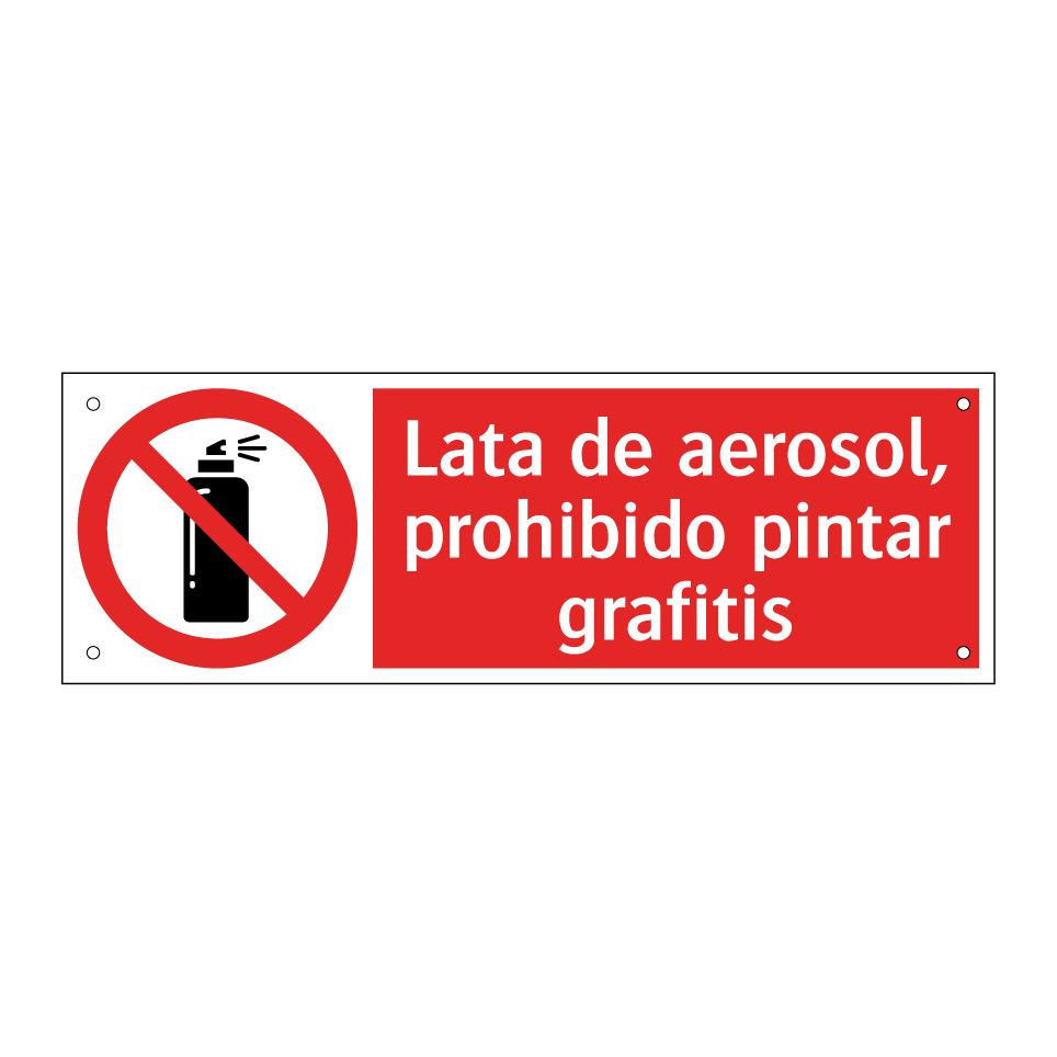 Lata de aerosol, prohibido pintar grafitis