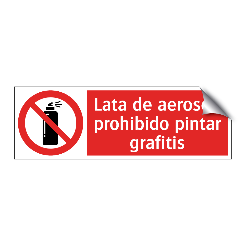 Lata de aerosol, prohibido pintar grafitis