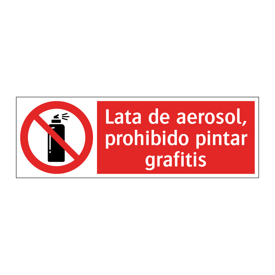 Lata de aerosol, prohibido pintar grafitis
