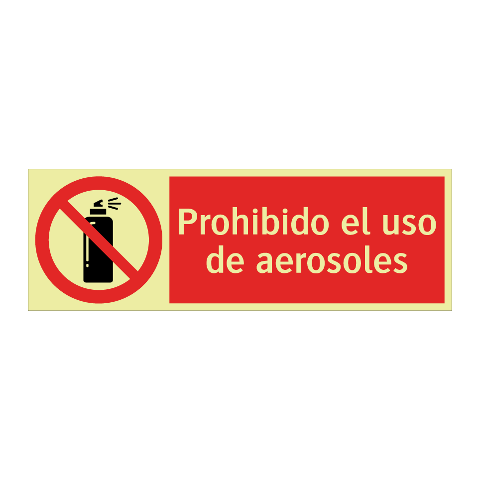 Prohibido el uso de aerosoles
