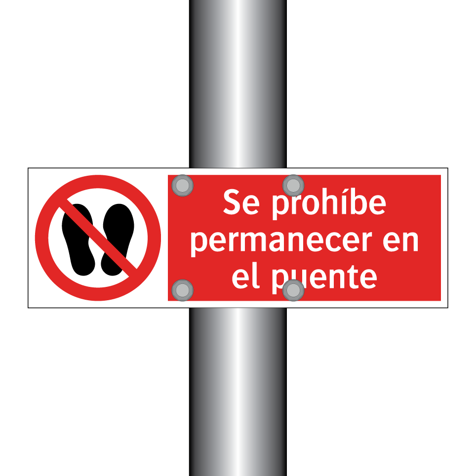Se prohíbe permanecer en el puente