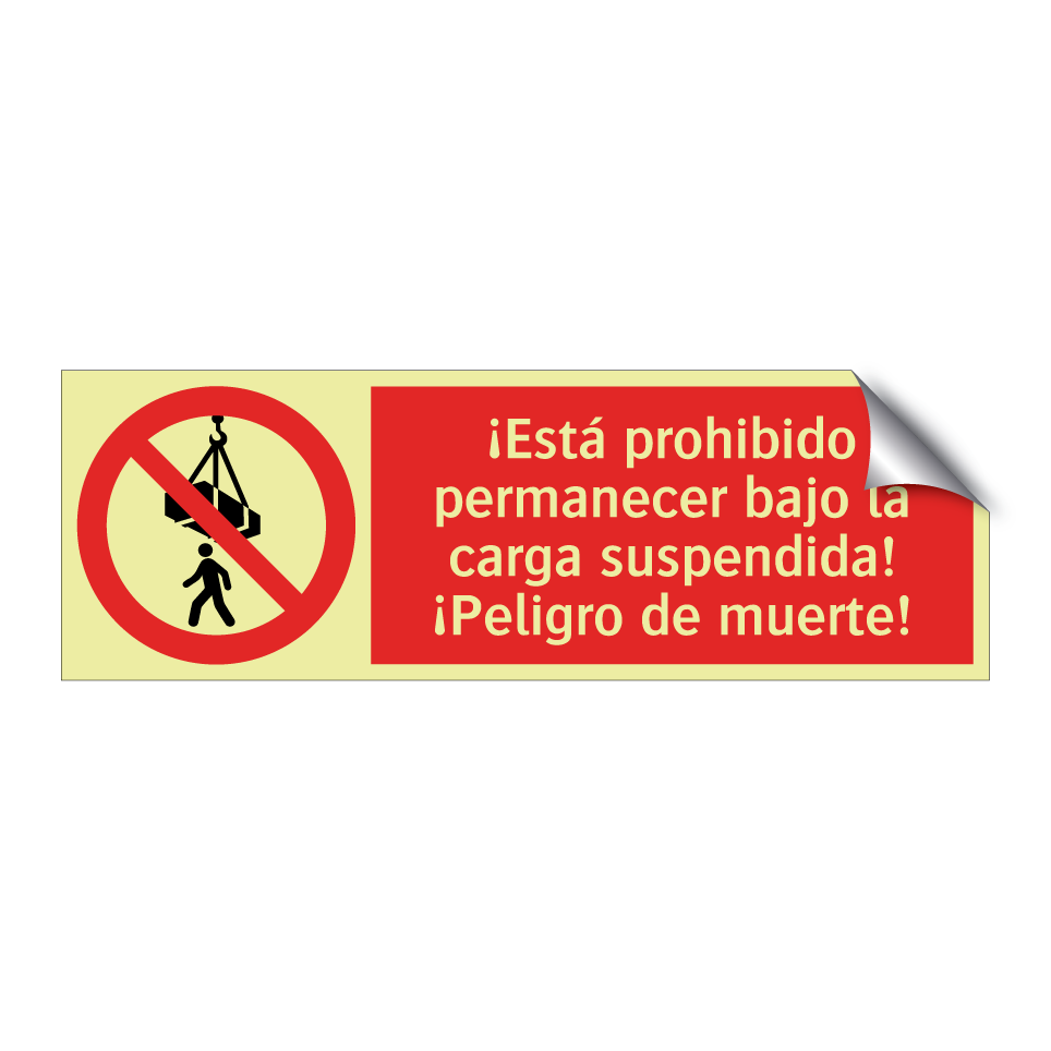 ¡Está prohibido permanecer bajo la carga suspendida! ¡Peligro de muerte!