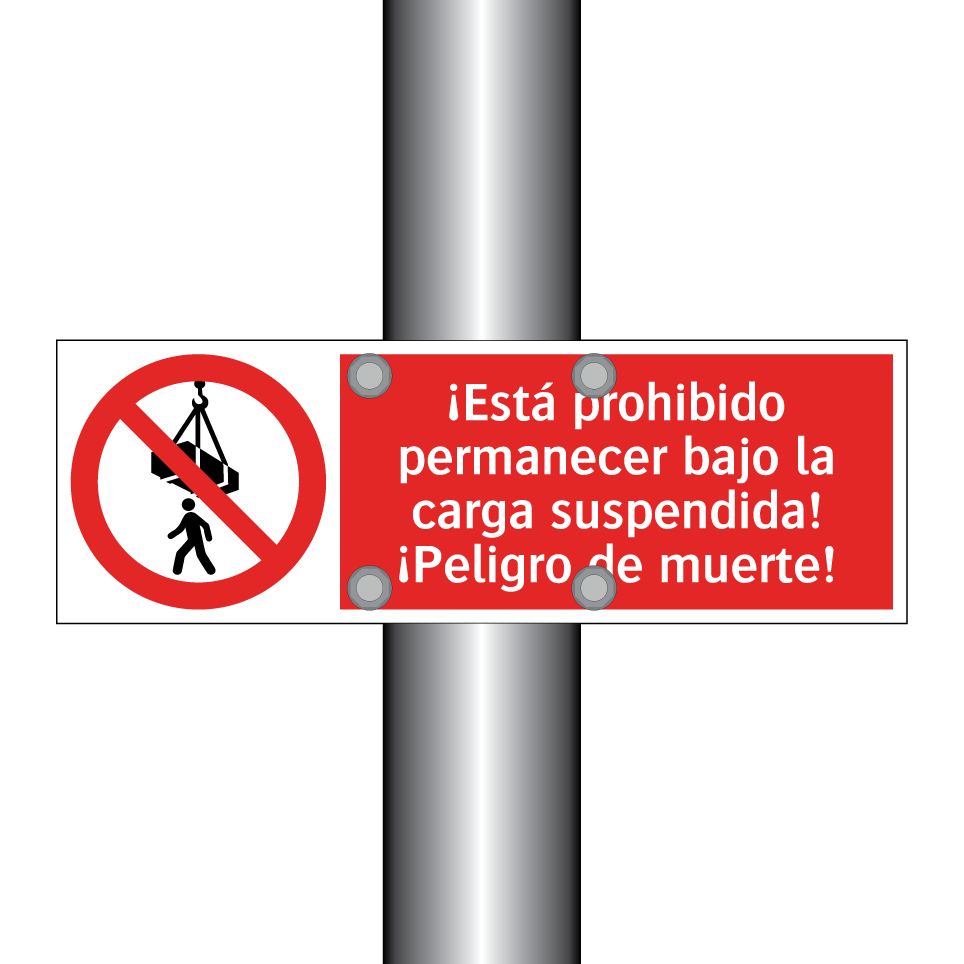 ¡Está prohibido permanecer bajo la carga suspendida! ¡Peligro de muerte!