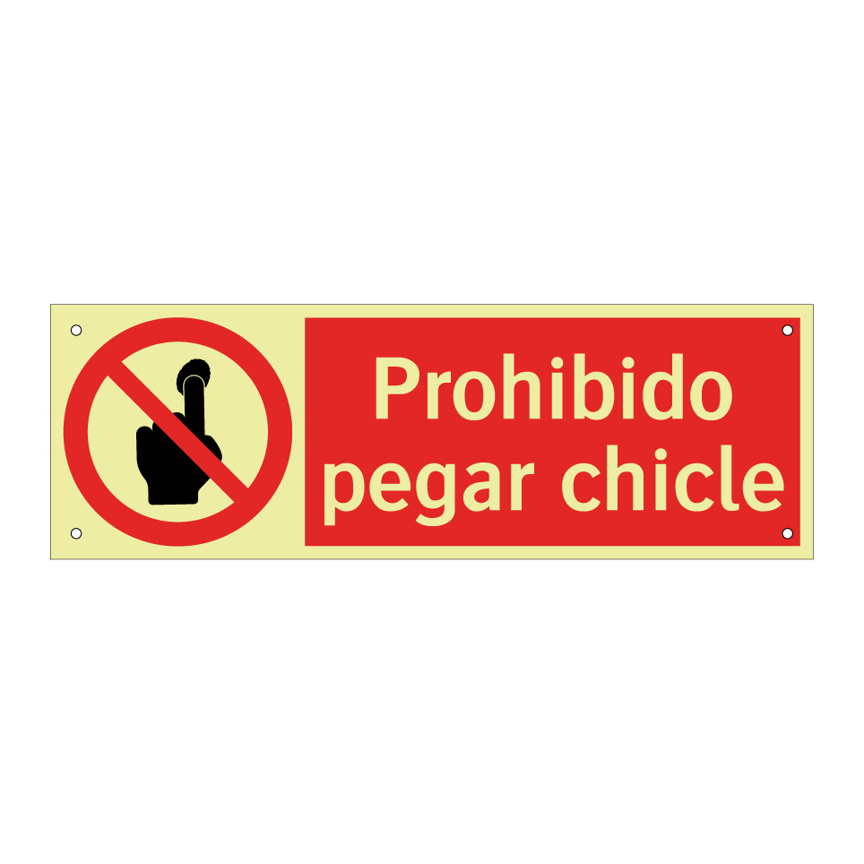Prohibido pegar chicle