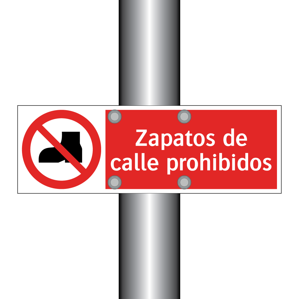 Zapatos de calle prohibidos