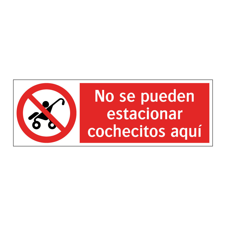 No se pueden estacionar cochecitos aquí