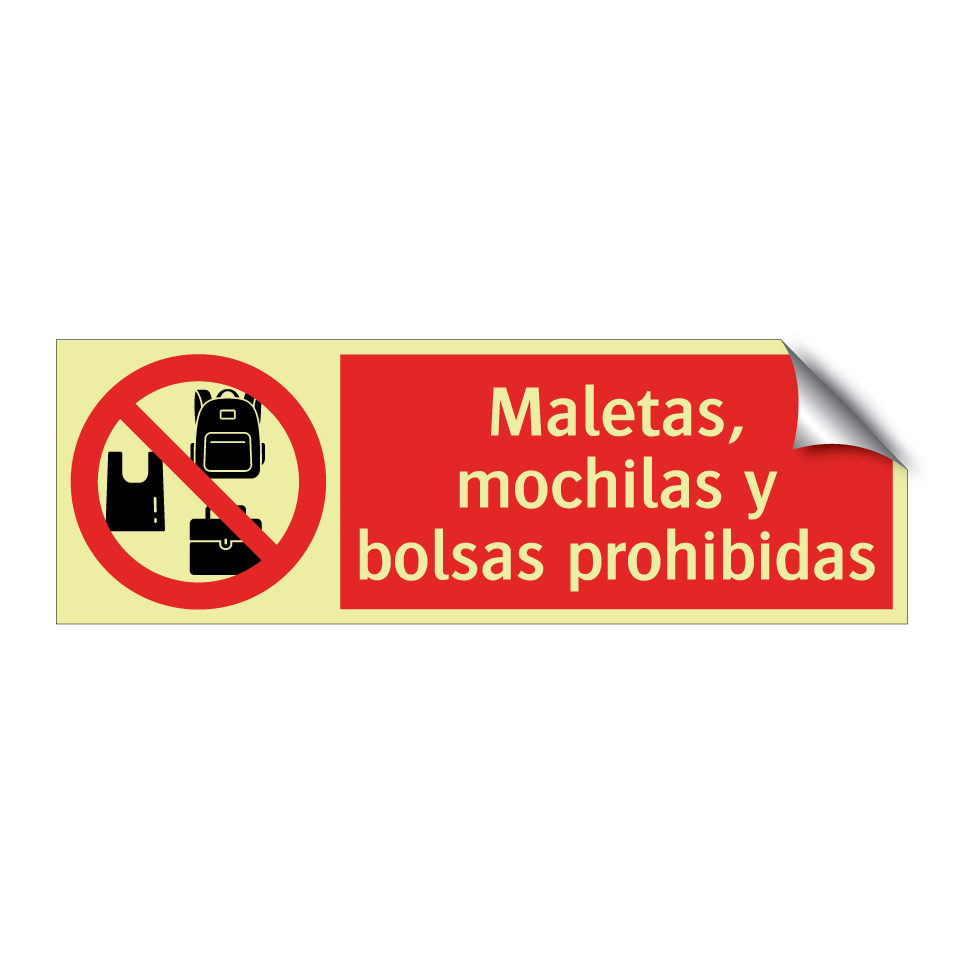 Maletas, mochilas y bolsas prohibidas
