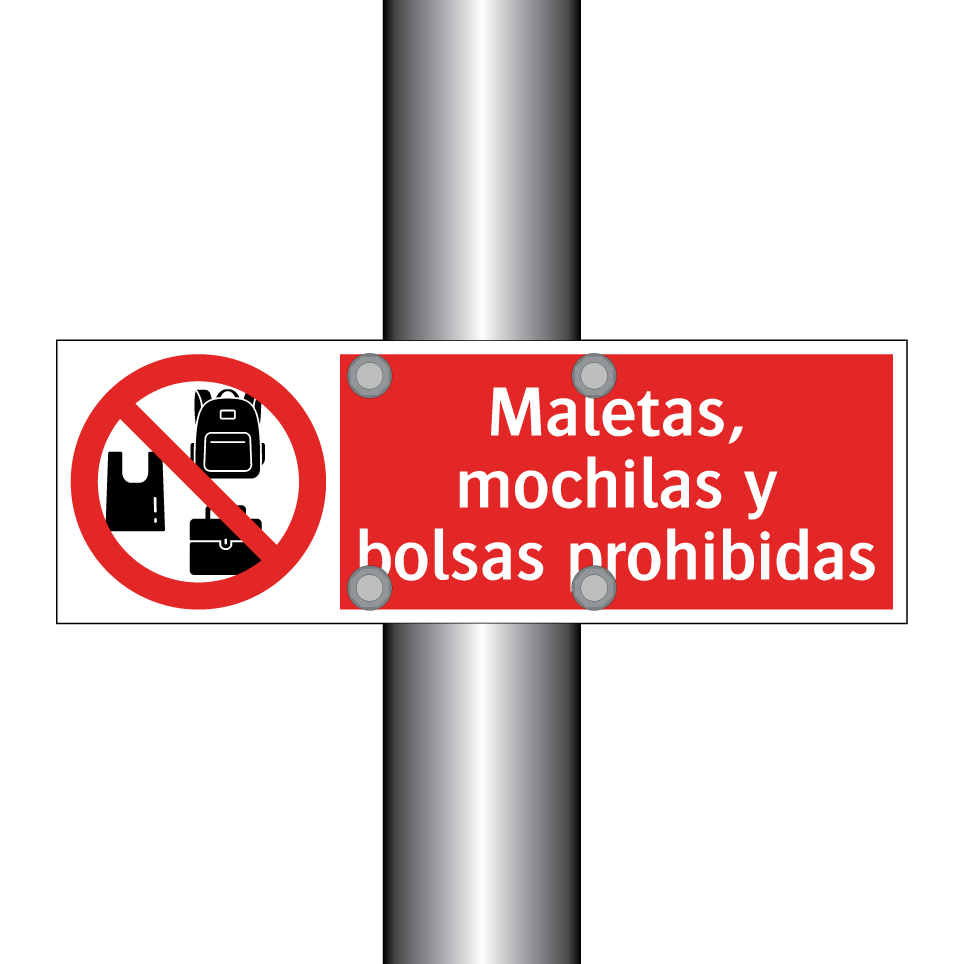 Maletas, mochilas y bolsas prohibidas