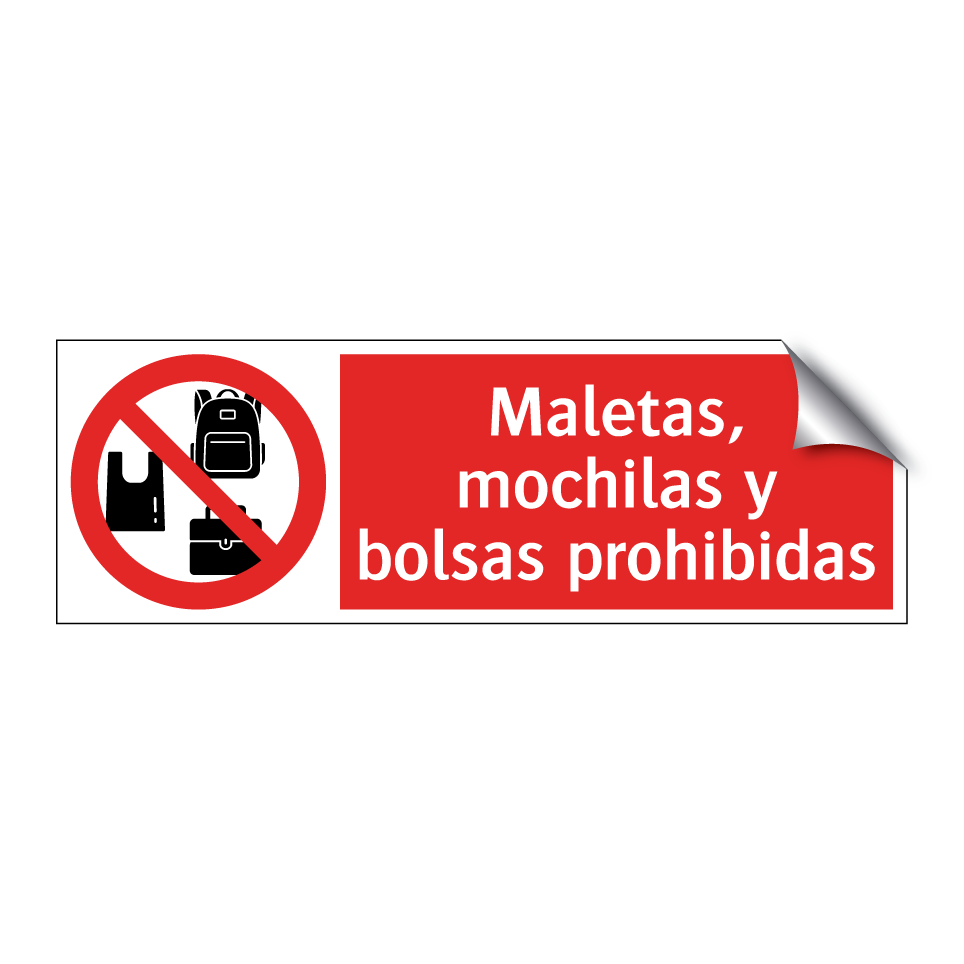 Maletas, mochilas y bolsas prohibidas