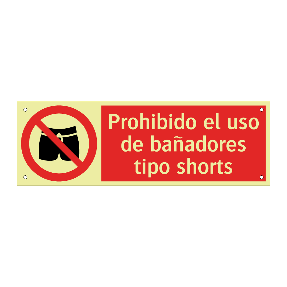 Prohibido el uso de bañadores tipo shorts