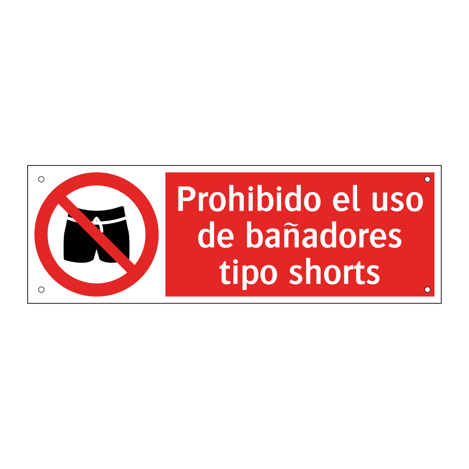 Prohibido el uso de bañadores tipo shorts