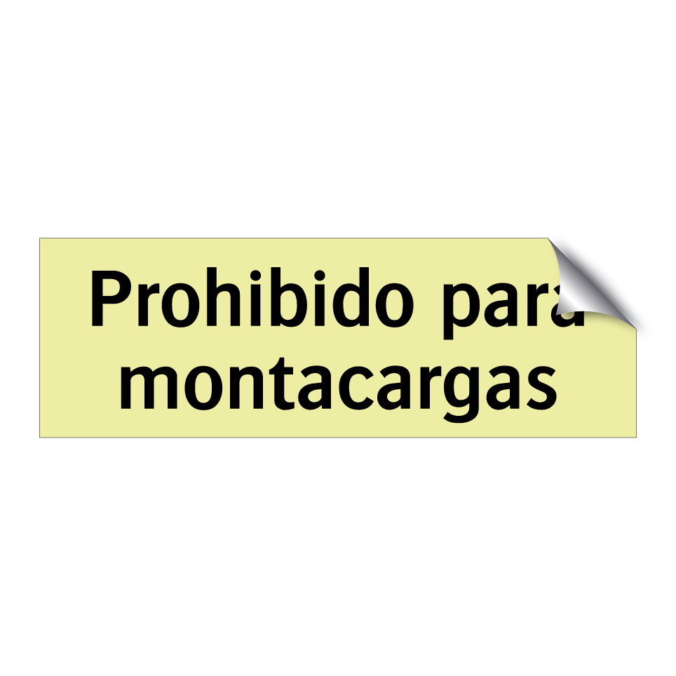 Prohibido para montacargas