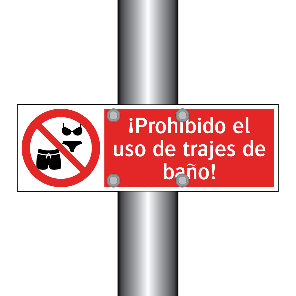 ¡Prohibido el uso de trajes de baño!
