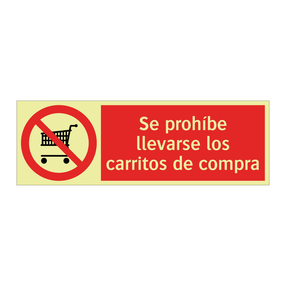 Se prohíbe llevarse los carritos de compra