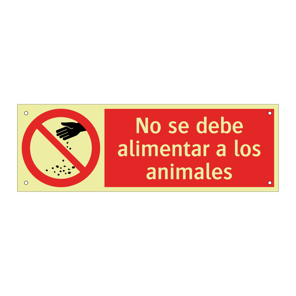 No se debe alimentar a los animales