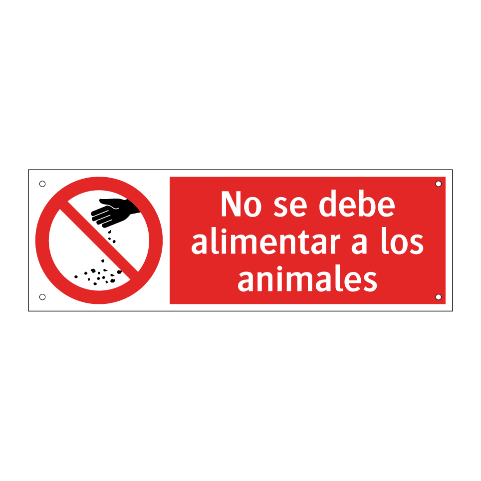No se debe alimentar a los animales