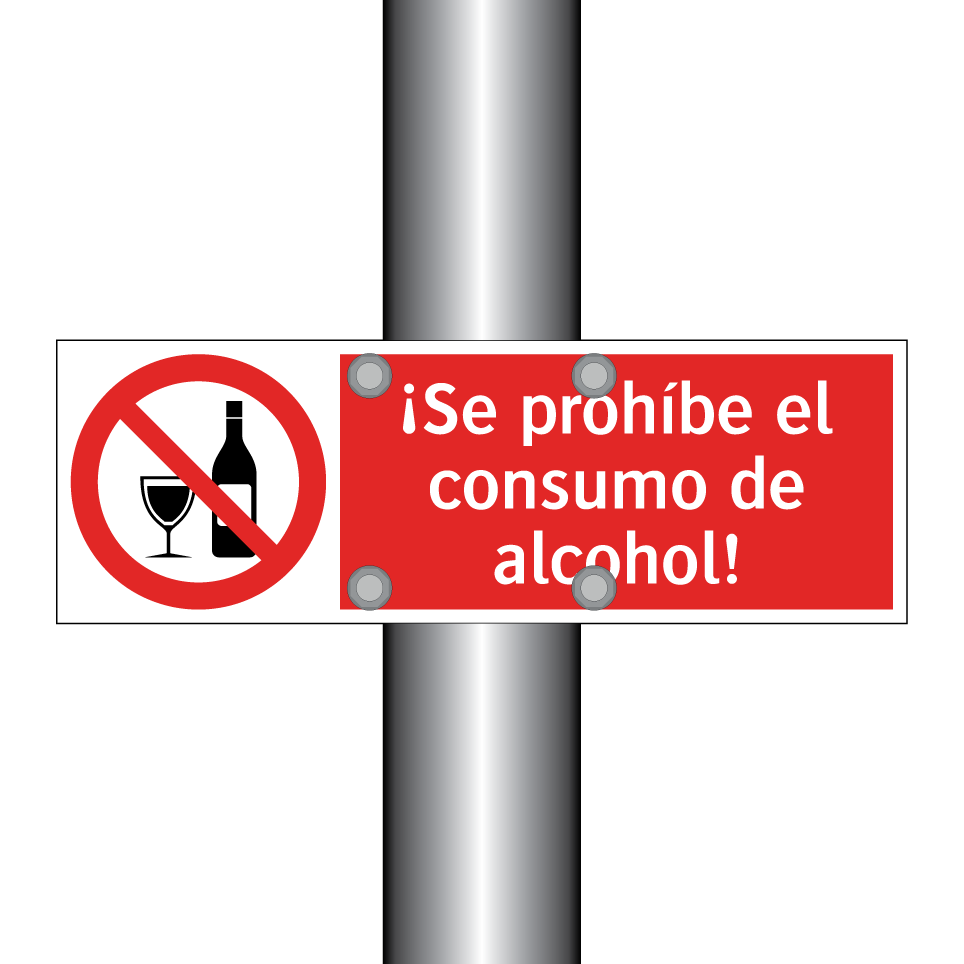 ¡Se prohíbe el consumo de alcohol!