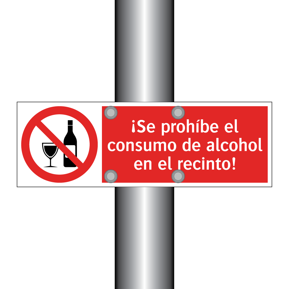 ¡Se prohíbe el consumo de alcohol en el recinto!