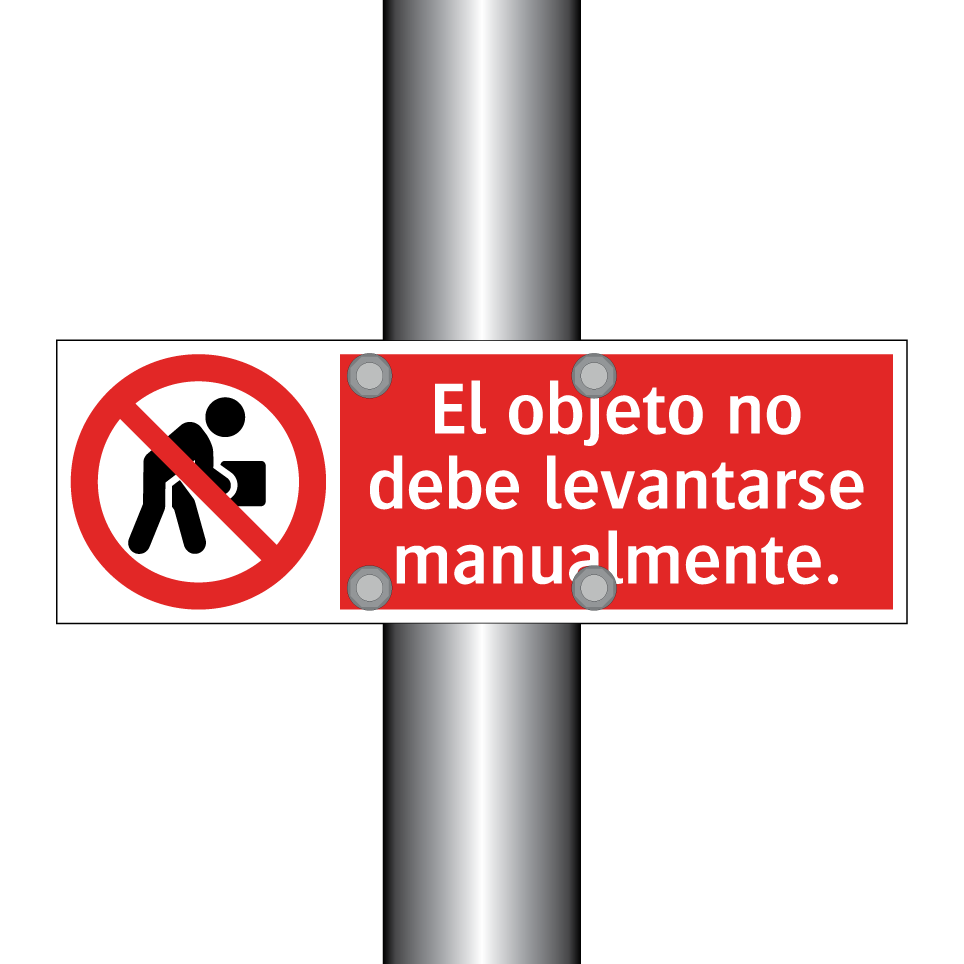 El objeto no debe levantarse manualmente.