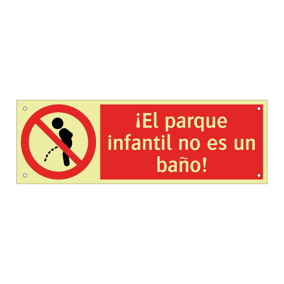¡El parque infantil no es un baño!