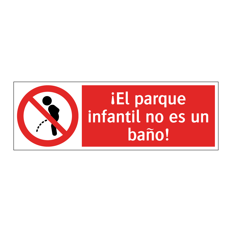 ¡El parque infantil no es un baño!