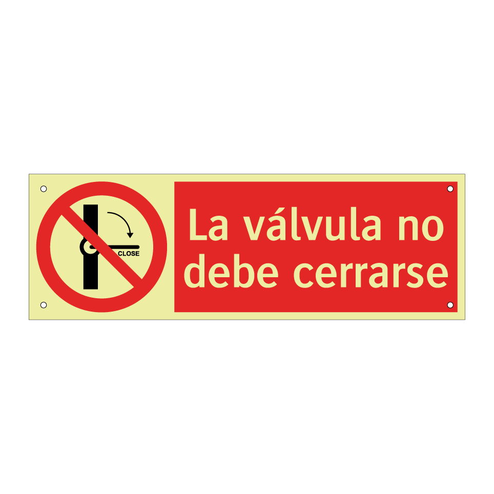 La válvula no debe cerrarse