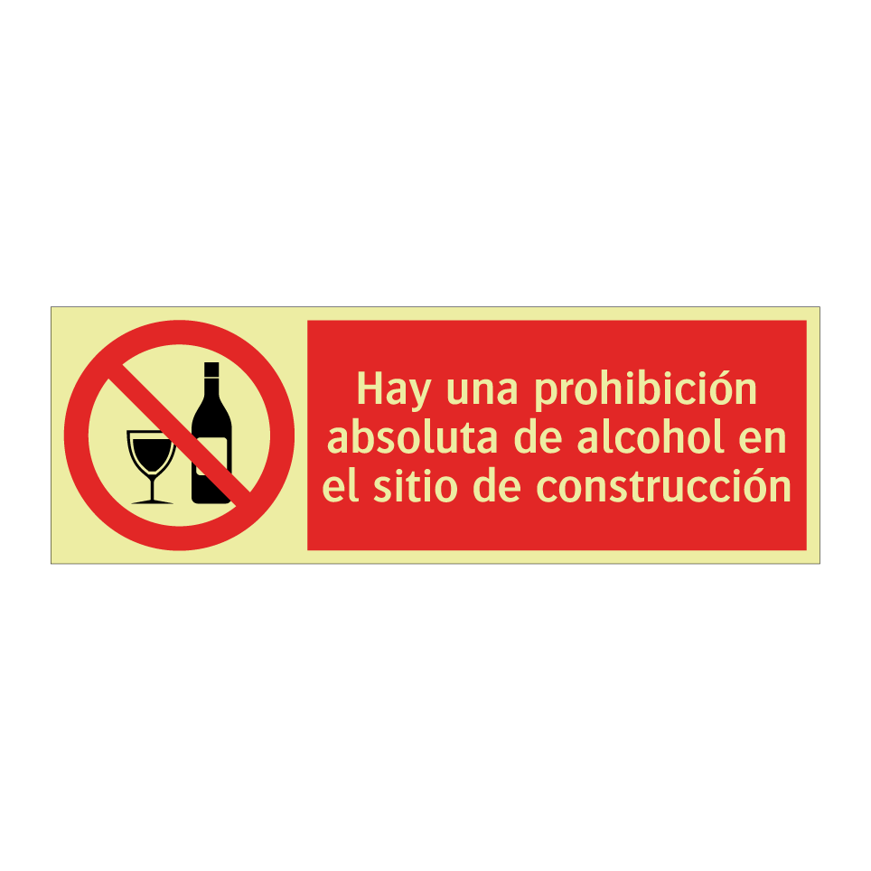 Hay una prohibición absoluta de alcohol en el sitio de construcción