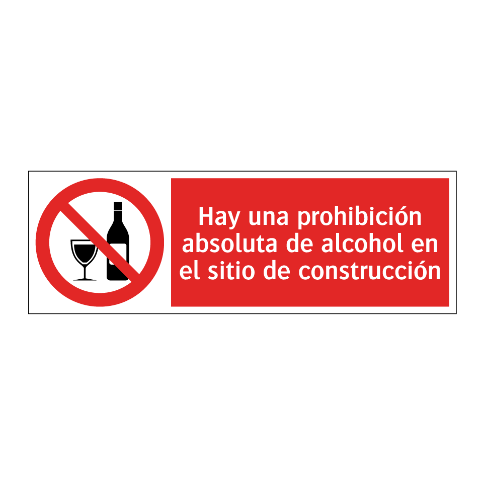 Hay una prohibición absoluta de alcohol en el sitio de construcción