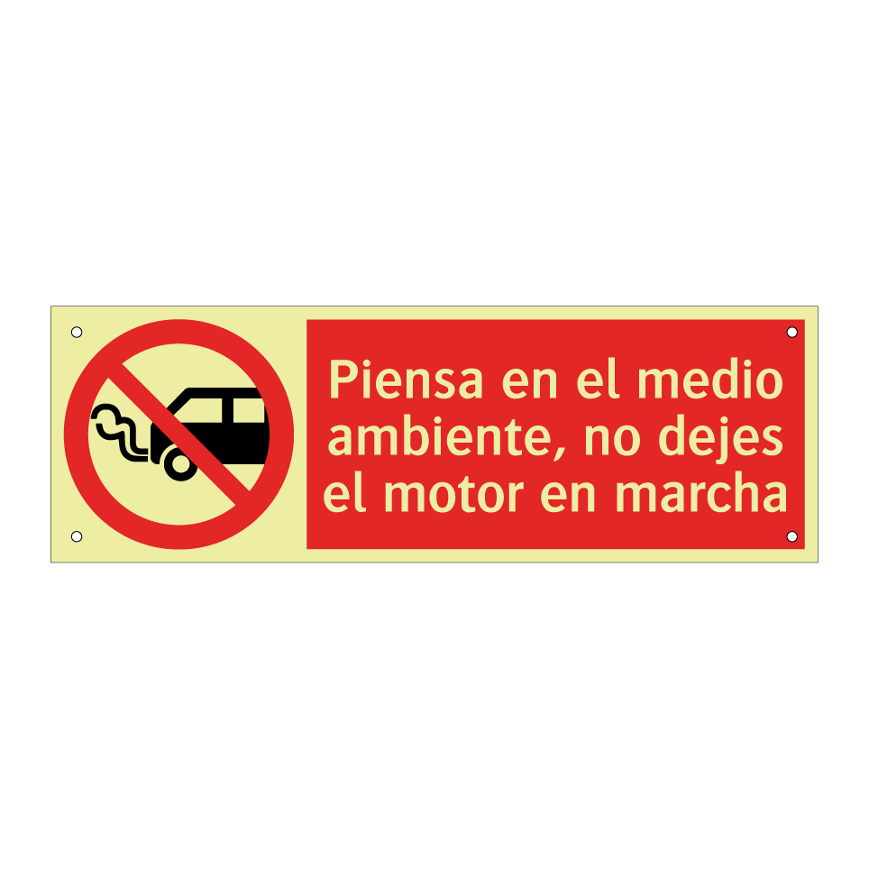 Piensa en el medio ambiente, no dejes el motor en marcha