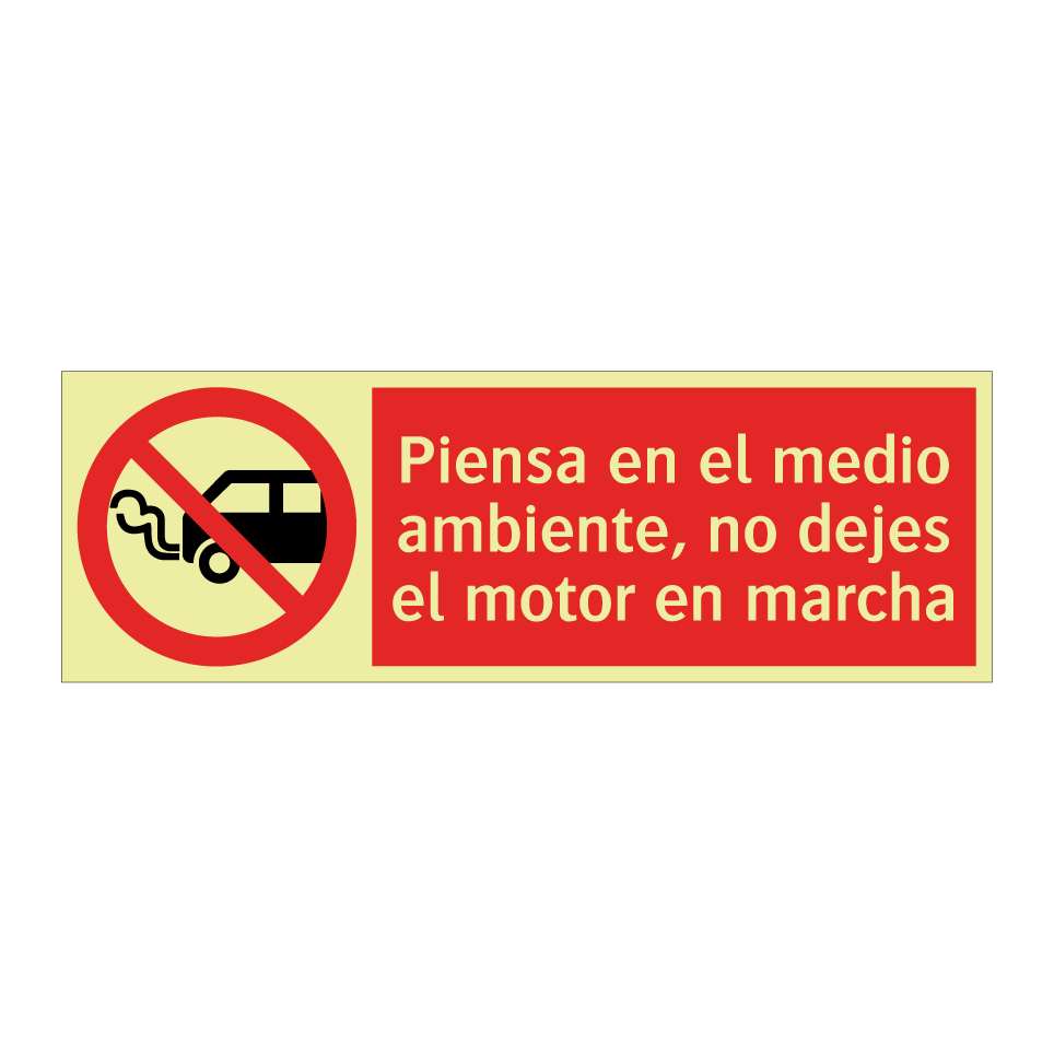 Piensa en el medio ambiente, no dejes el motor en marcha
