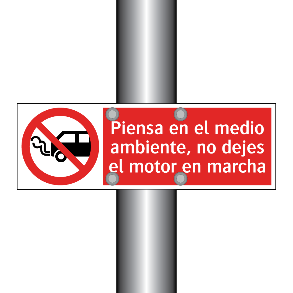 Piensa en el medio ambiente, no dejes el motor en marcha