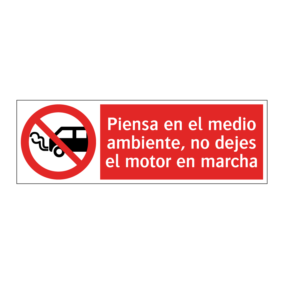 Piensa en el medio ambiente, no dejes el motor en marcha