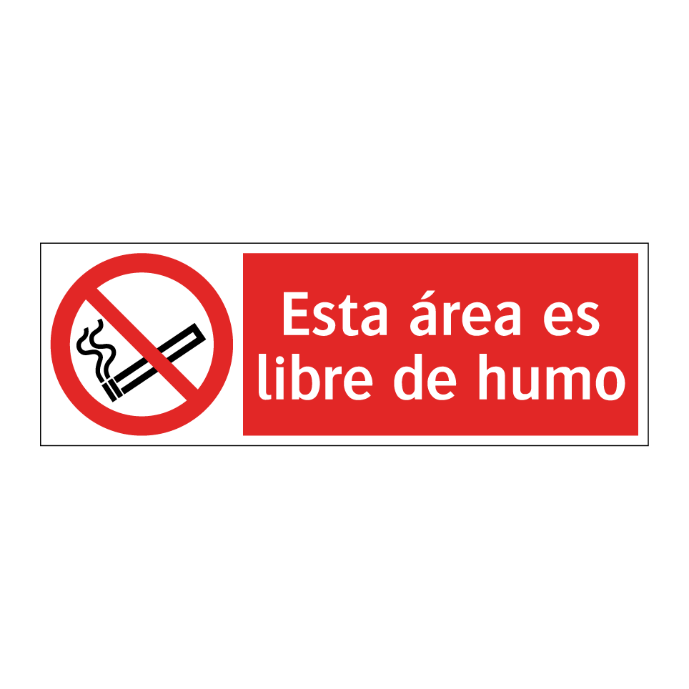 Esta área es libre de humo