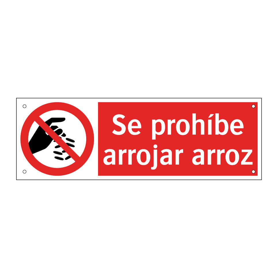 Se prohíbe arrojar arroz