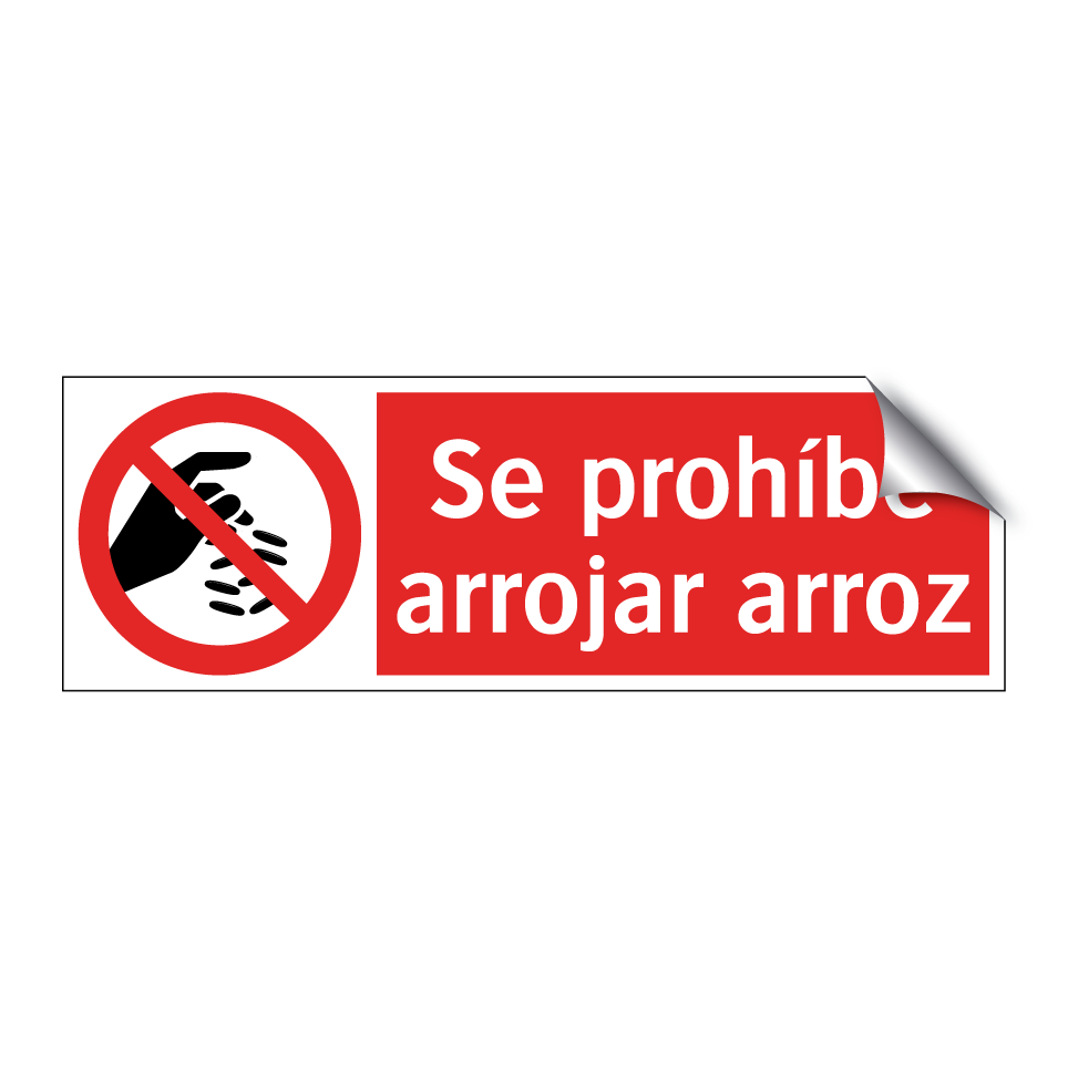 Se prohíbe arrojar arroz